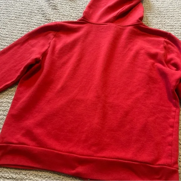 PINK Victoria's Secret Vibrant Red Full Zip Up Hoodie Size Large - Picture 9 of 9